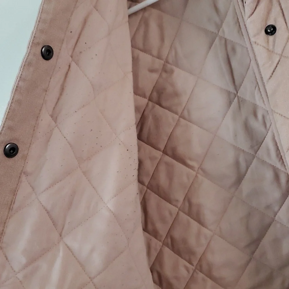 Joie Quilted Barn Jacket Size Small Preppy Utility Blush Pink - Picture 9 of 14